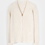 Cardigan con Bottoni Donna Lana Extrafine Sonia  - Rifò Lab Moda circolare made in Italy
Beige Papiro