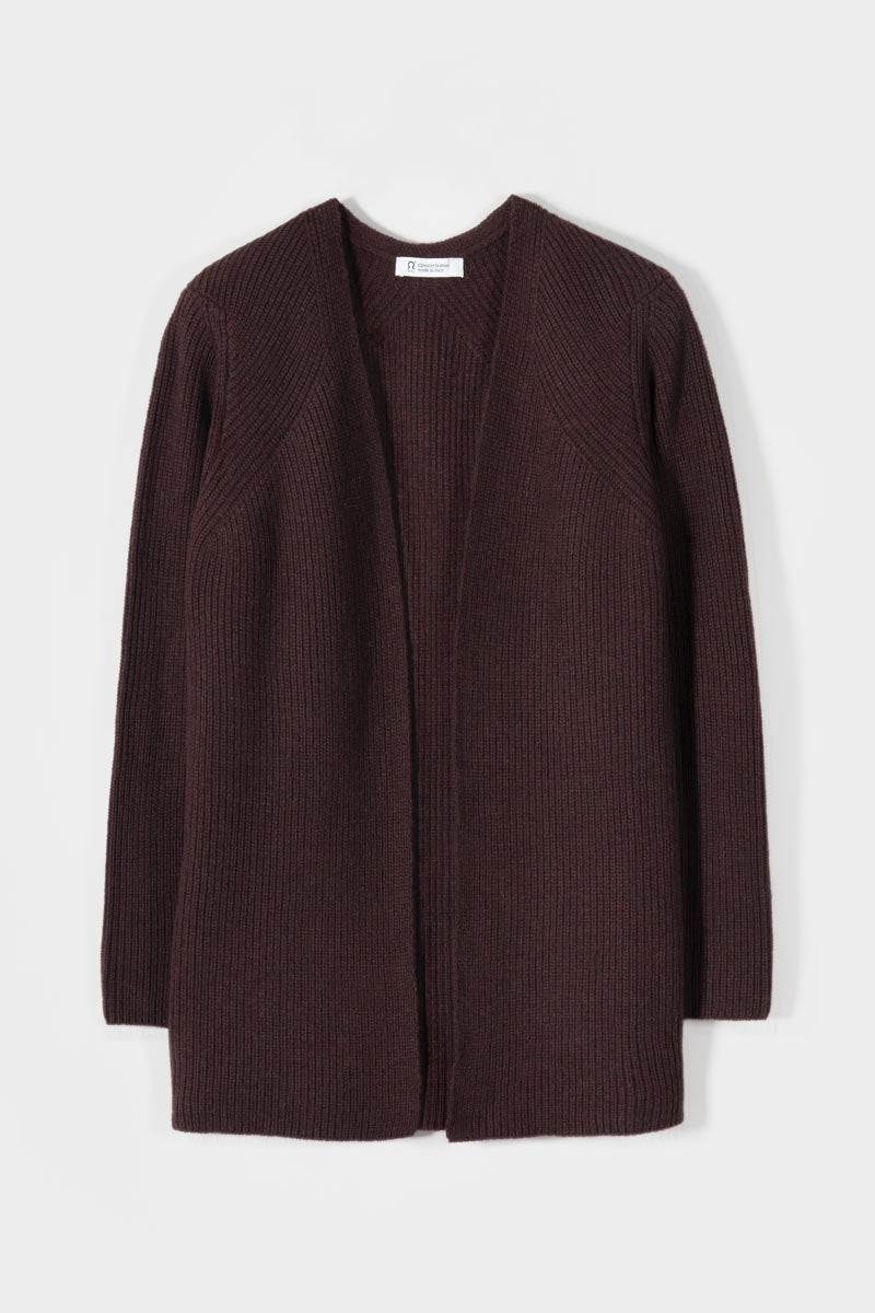 Cardigan Lungo Donna Lana Rigenerata Gioia - Rifò Lab Moda circolare made in Italy