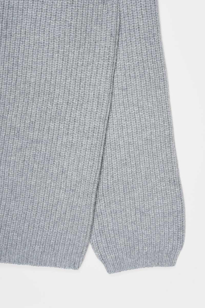 Cardigan Unisex Lana Rigenerata Cleto Grigio