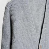 Cardigan Unisex Lana Rigenerata Cleto Grigio