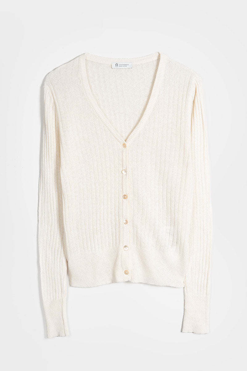 Cardigan Donna Seta Rigenerata Realma - Rifò Moda circolare made in Italy