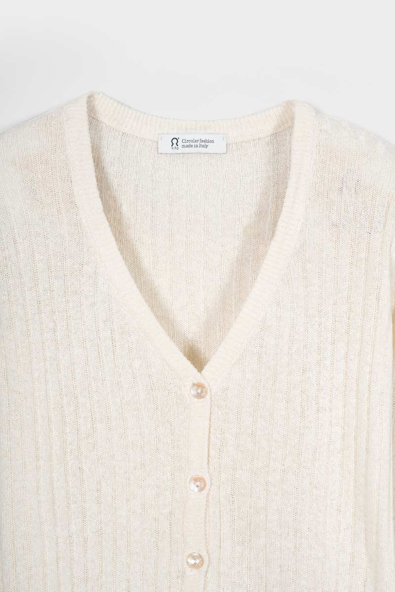 Cardigan Donna Seta Rigenerata Realma - Rifò Moda circolare made in Italy