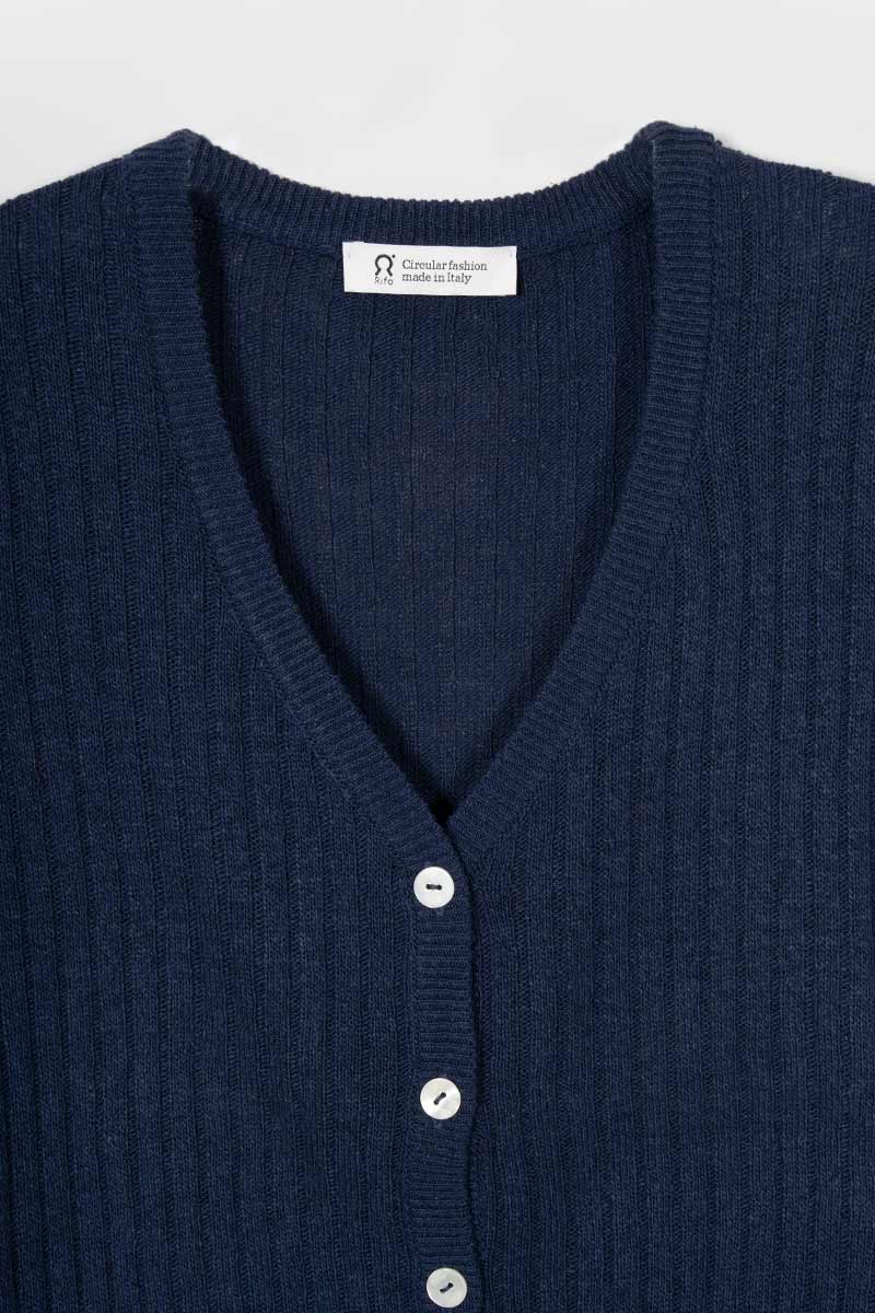 Cardigan Donna Seta Rigenerata Realma - Rifò Moda circolare made in Italy