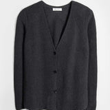 Cardigan Donna Cotone Rigenerato Aspasia Grigio Nero
