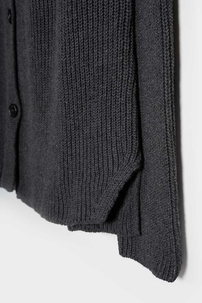 Cardigan Donna Cotone Rigenerato Aspasia Grigio Nero