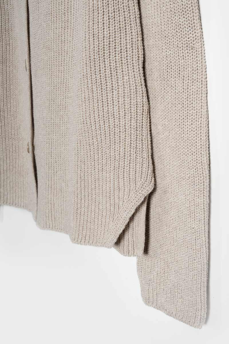Cardigan Donna Cotone Rigenerato Aspasia Beige