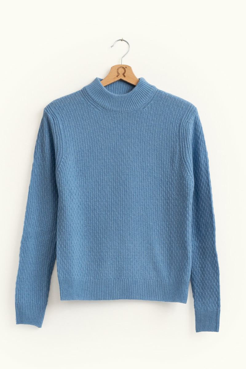 Azzurro Ortensia | Maglia cashmere rigenerato