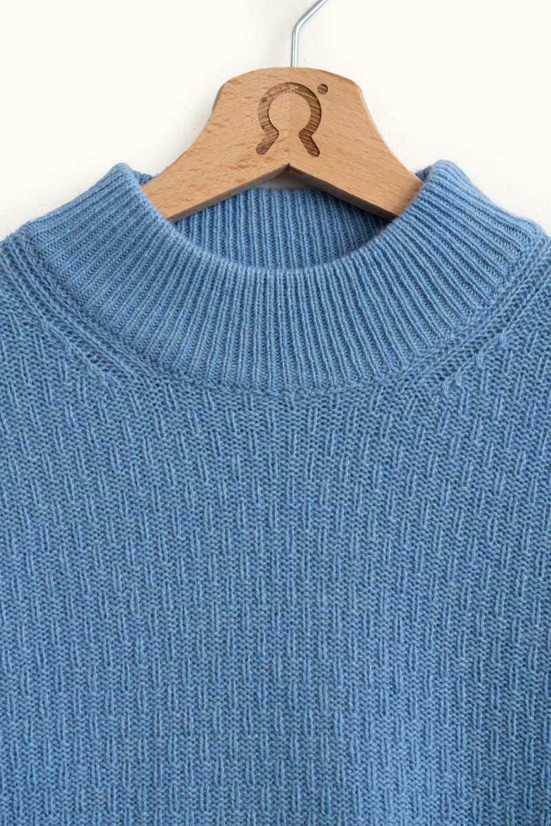 Azzurro Ortensia | Maglia cashmere rigenerato