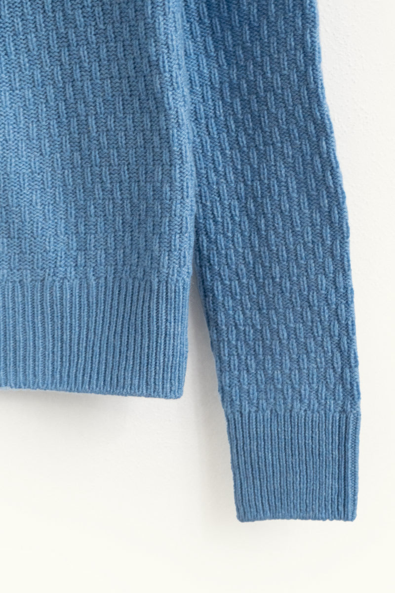 Azzurro Ortensia | Maglia cashmere rigenerato