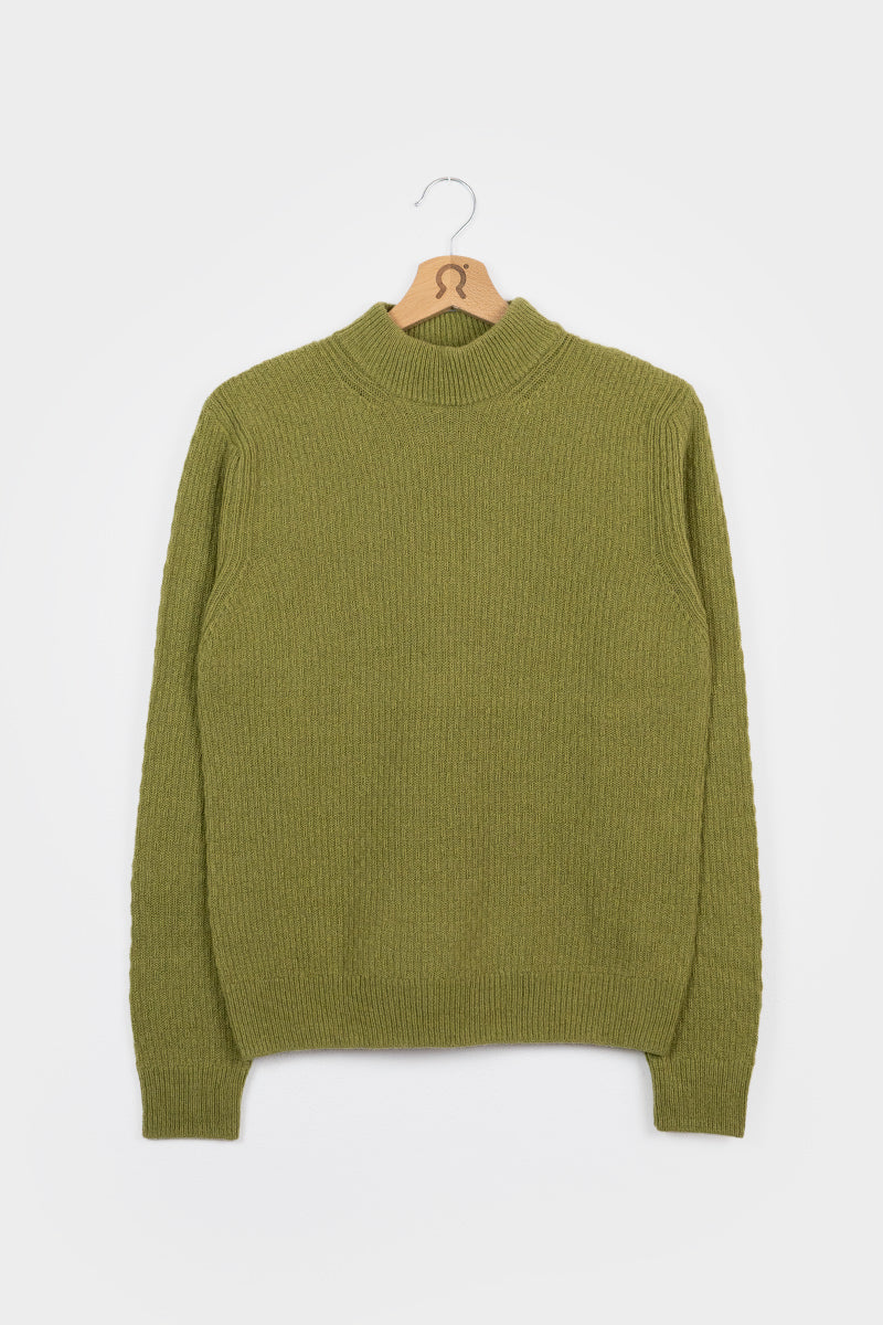 Verde Cavolo | Maglia cashmere rigenerato