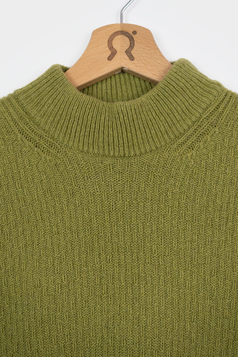 Verde Cavolo | Maglia cashmere rigenerato