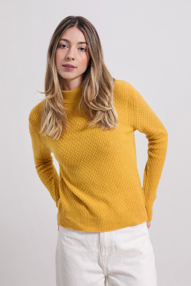 Giallo Pannocchia | Maglia cashmere rigenerato