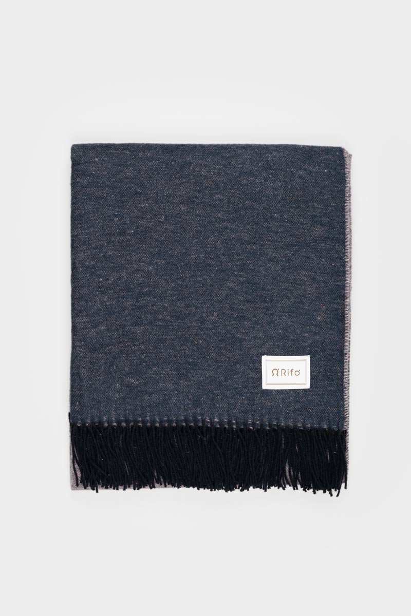 Coperta Cotone Rigenerato Clint Rosa Blu