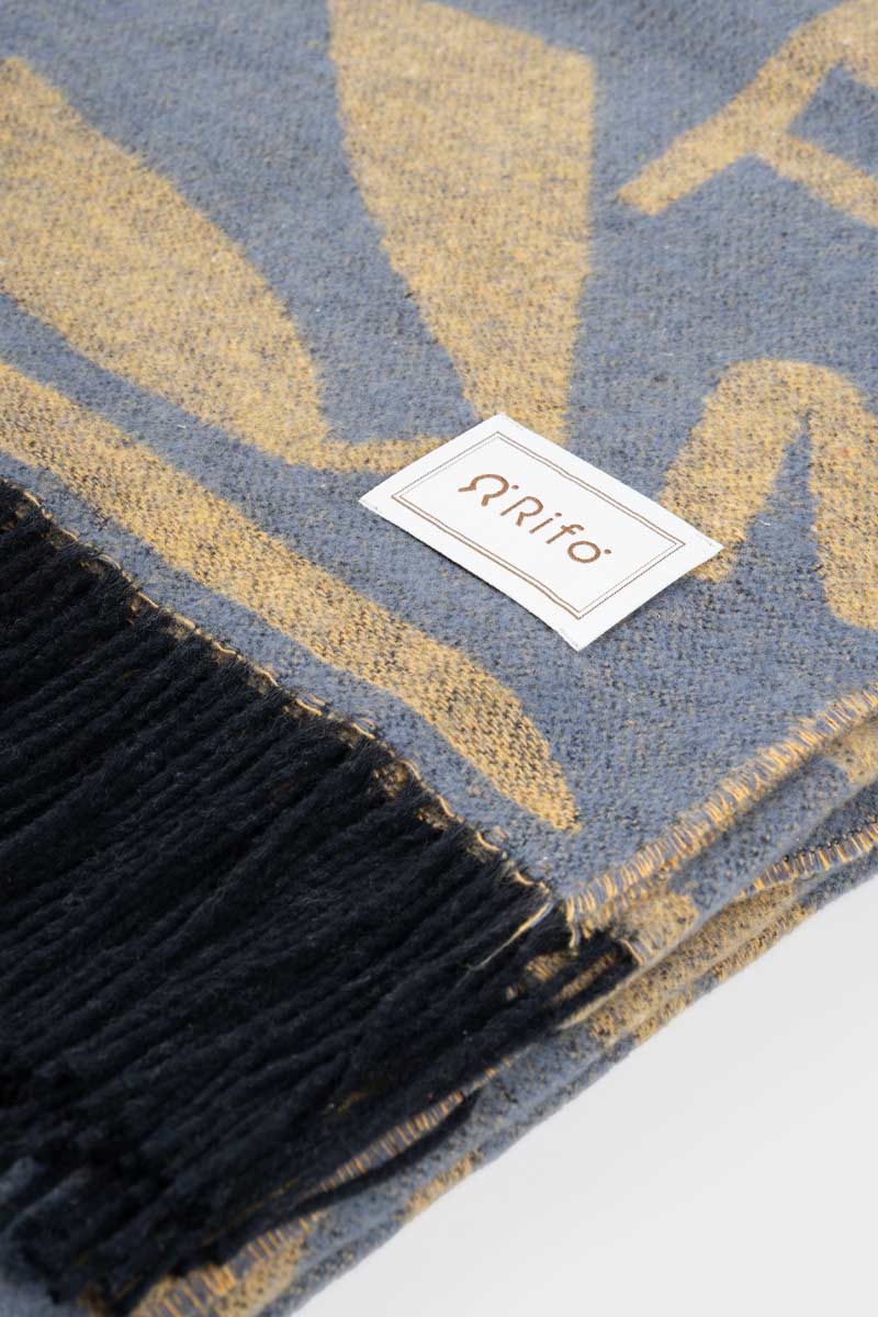 Coperta Cotone Rigenerato Cody Giallo Denim