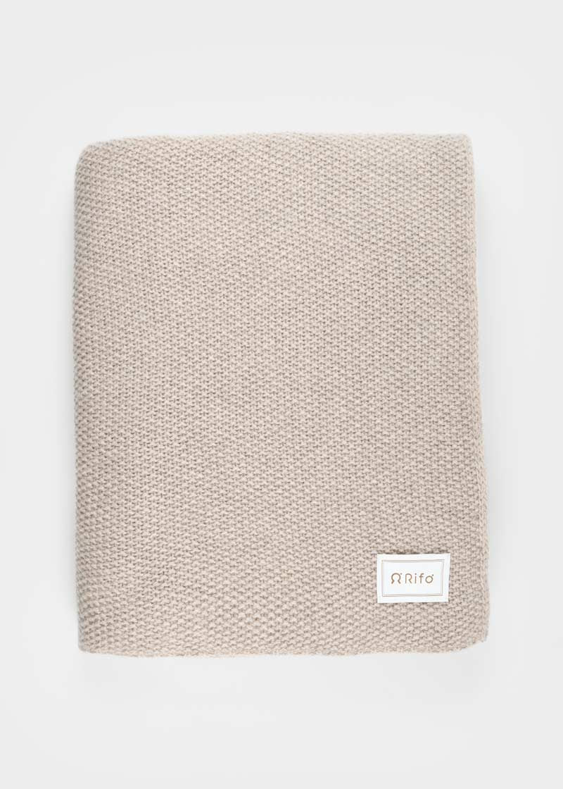 Beige Naturale | Coperta lana rigenerata Nido