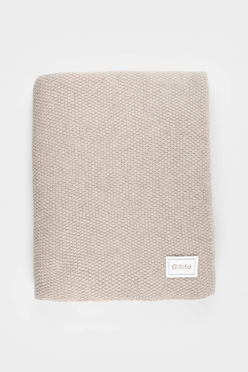 Beige Naturale | Coperta lana rigenerata Nido