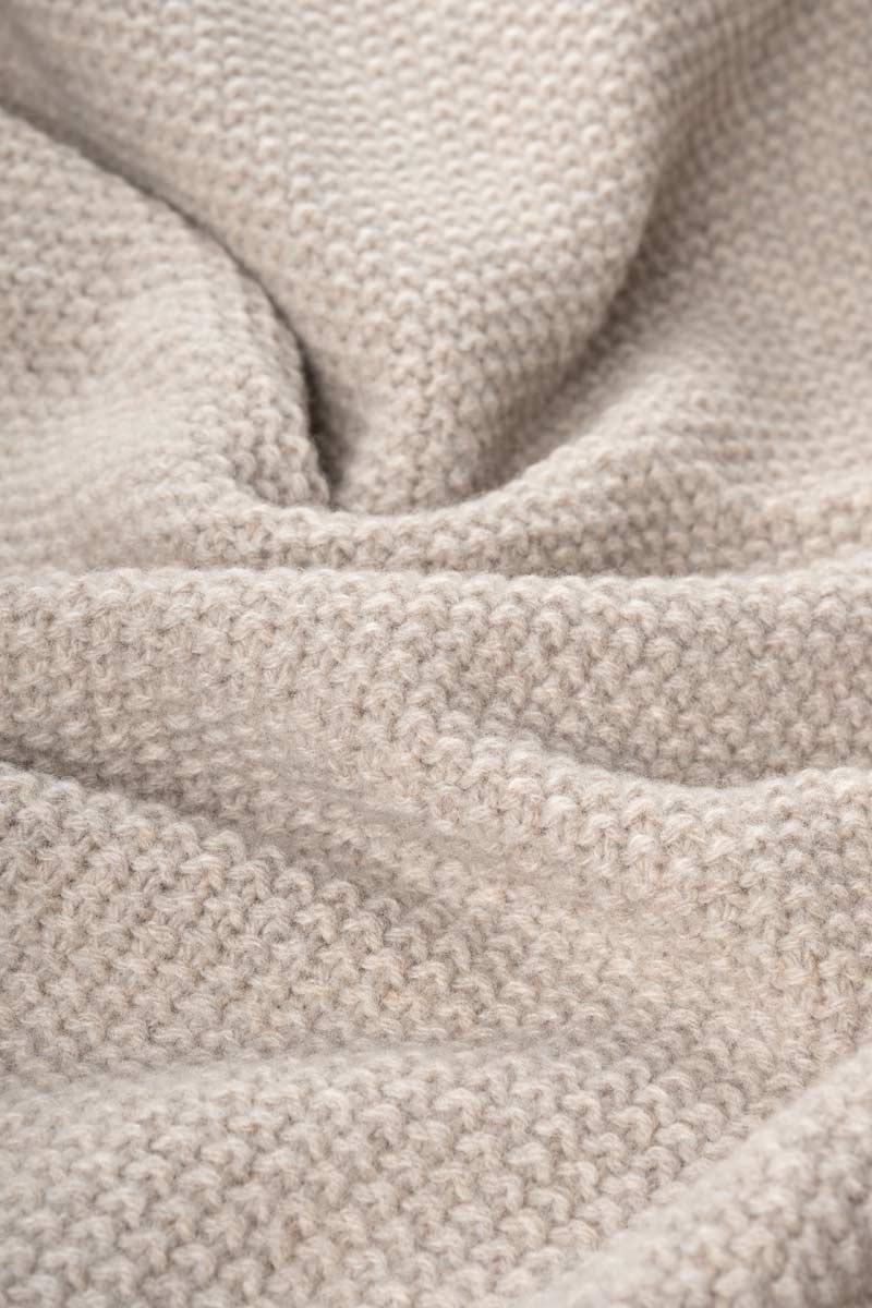 Beige Naturale | Coperta lana rigenerata Nido