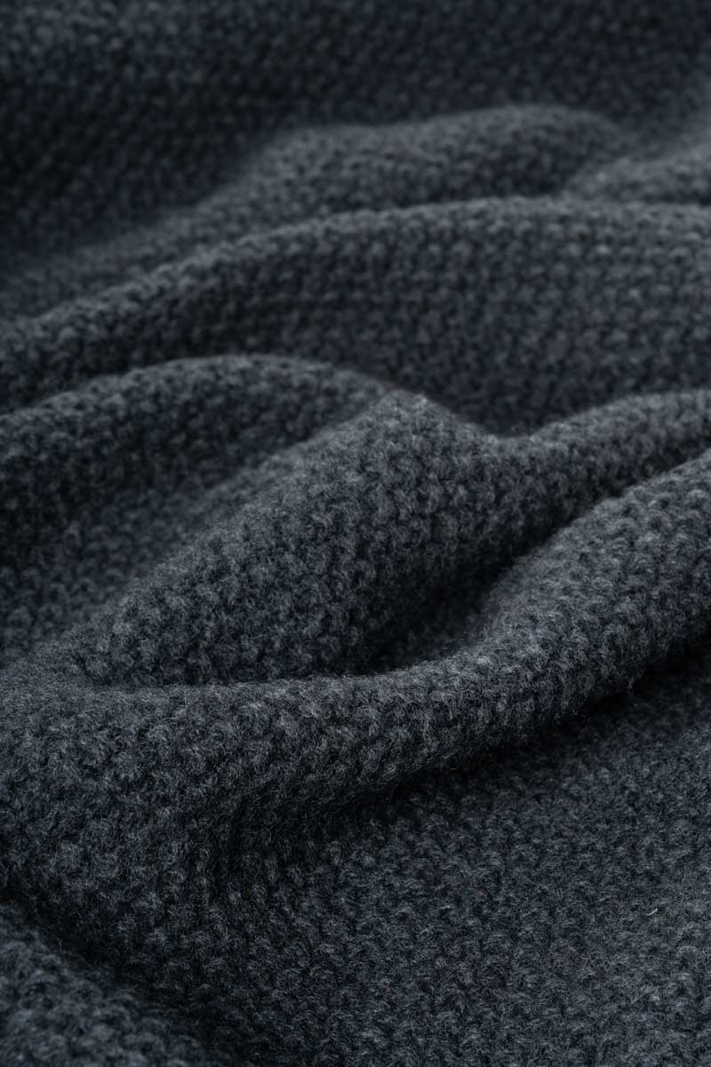 Grigio Carbone | Coperta lana rigenerata Nido