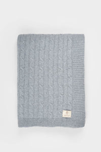Coperta Lana e Cashmere Rigenerato Grigio Elide - Rifò Lab Moda circolare made in Italy