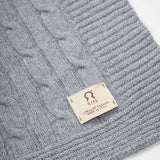Coperta Lana e Cashmere Rigenerato Grigio Elide - Rifò Lab Moda circolare made in Italy