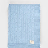 Coperta Lana e Cashmere Rigenerato Azzurra Elide - Rifò Lab Moda circolare made in Italy