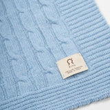 Coperta Lana e Cashmere Rigenerato Azzurra Elide - Rifò Lab Moda circolare made in Italy
