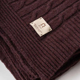 Coperta Lana e Cashmere Rigenerato Marrone Elide - Rifò Lab Moda circolare made in Italy