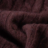 Coperta Lana e Cashmere Rigenerato Marrone Elide - Rifò Lab Moda circolare made in Italy