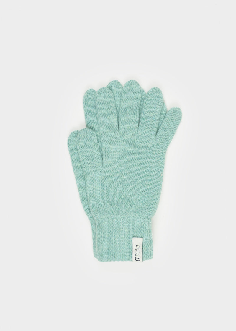 Guanti Uomo Cashmere rigenerato Pier Paolo - Verde Menta - Rifò Moda Circolare Made in Italy