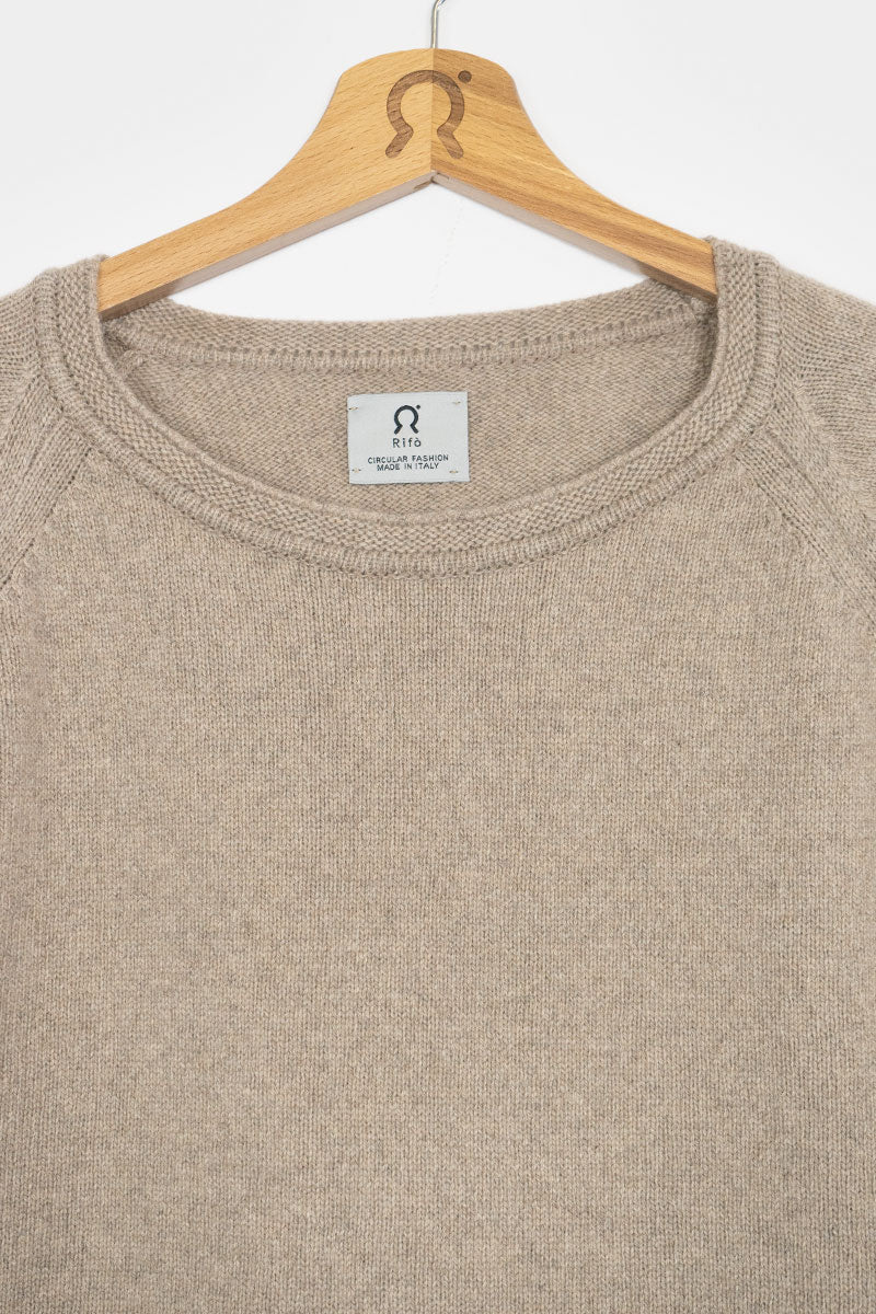 Beige Sabbia | Maglia Donna Cashmere Rigenerato Era