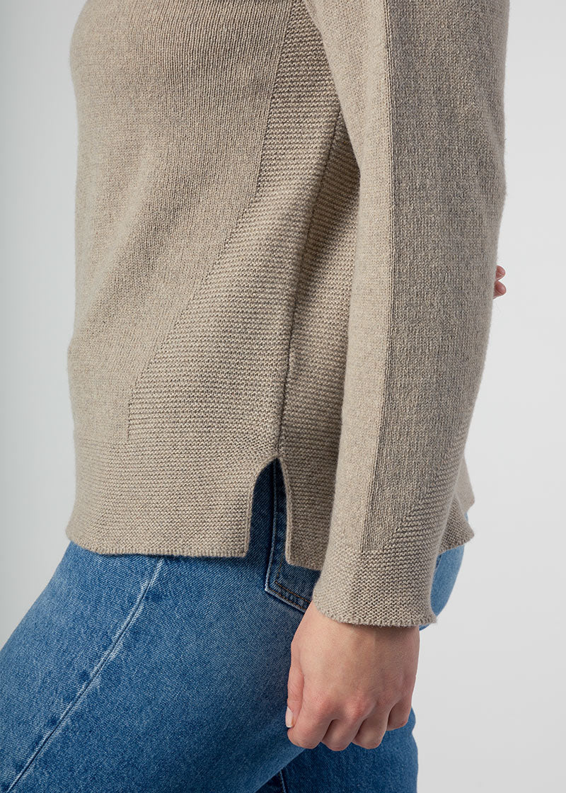 Beige Sabbia | Maglia Donna Cashmere Rigenerato Era