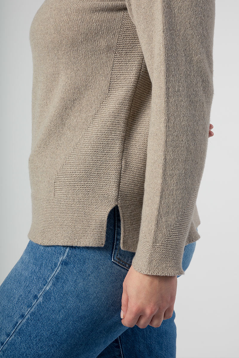 Beige Sabbia | Maglia Donna Cashmere Rigenerato Era