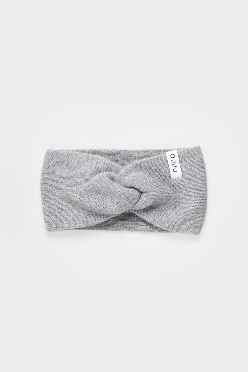 Fascia per Capelli Lana Cashmere Donna Nadia Grigia - Rifò Lab Moda circolare made in Italy