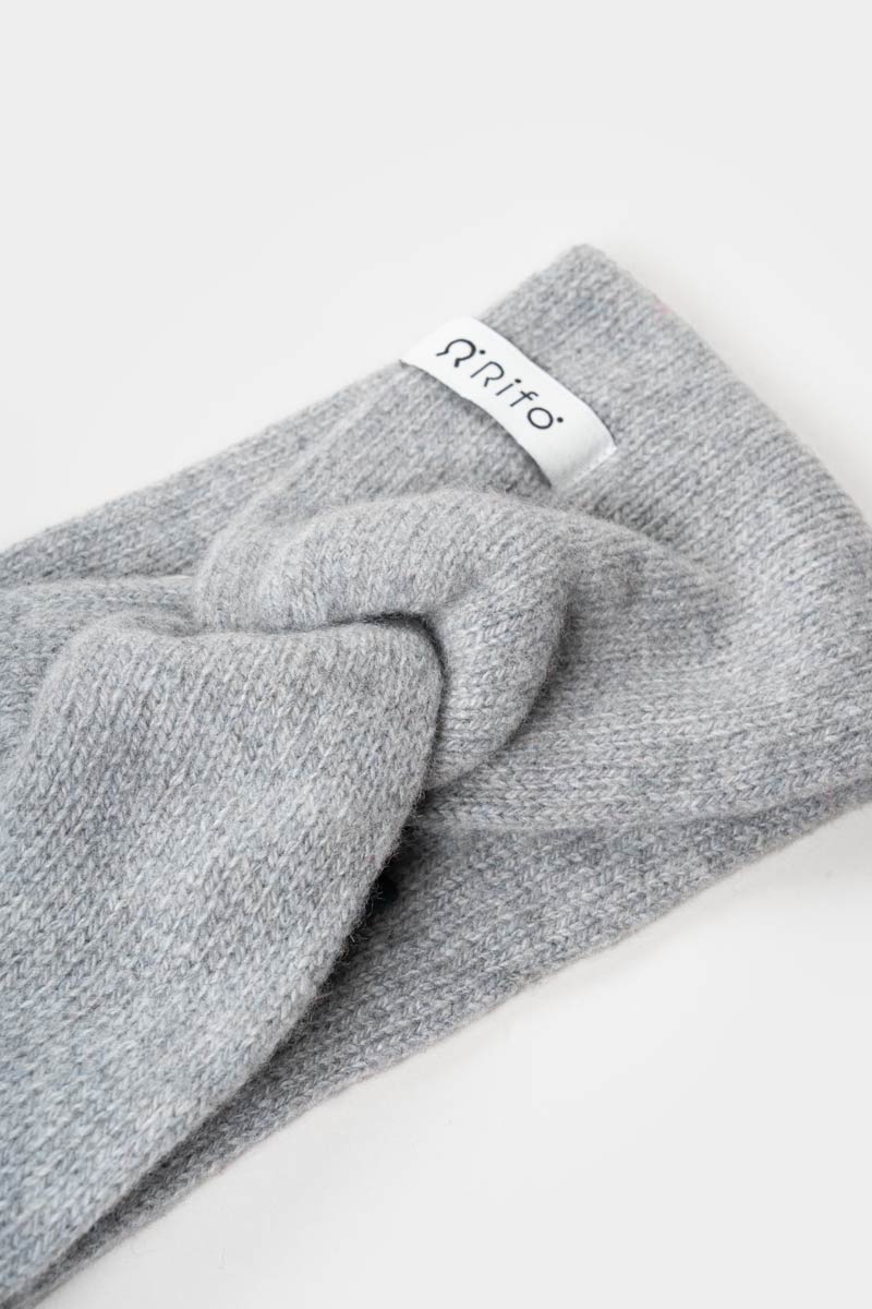 Fascia per Capelli Lana Cashmere Donna Nadia Grigia - Rifò Lab Moda circolare made in Italy