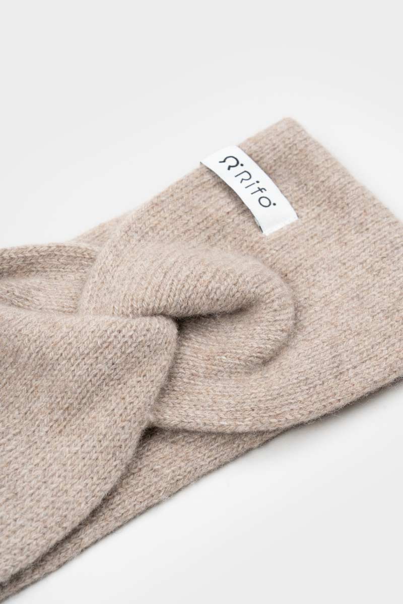 Fascia Donna Cashmere Rigenerato Nadia Beige - Rifò Lab Moda circolare made in Italy