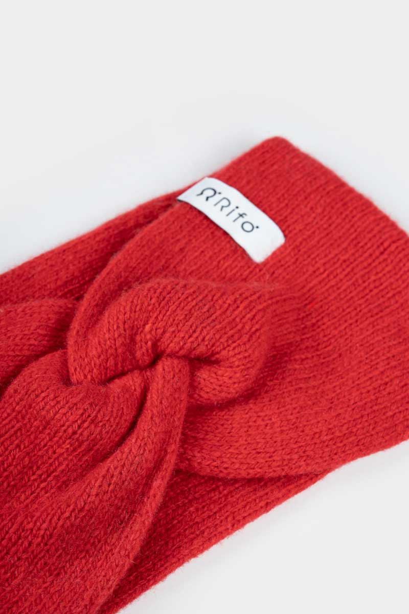 Fascia per Capelli Lana Cashmere Donna Nadia Rossa - Rifò Lab Moda circolare made in Italy