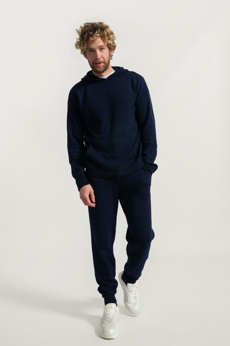 Felpa Uomo Cashmere Rigenerato Apollo Blu