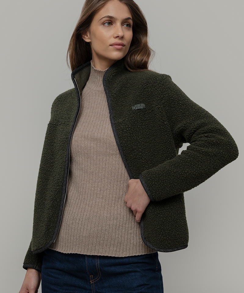 Margaret Giacca Teddy Lana Pile Donna 100% Lana Rigenerata - Rifò Lab Moda circolare made in Italy 