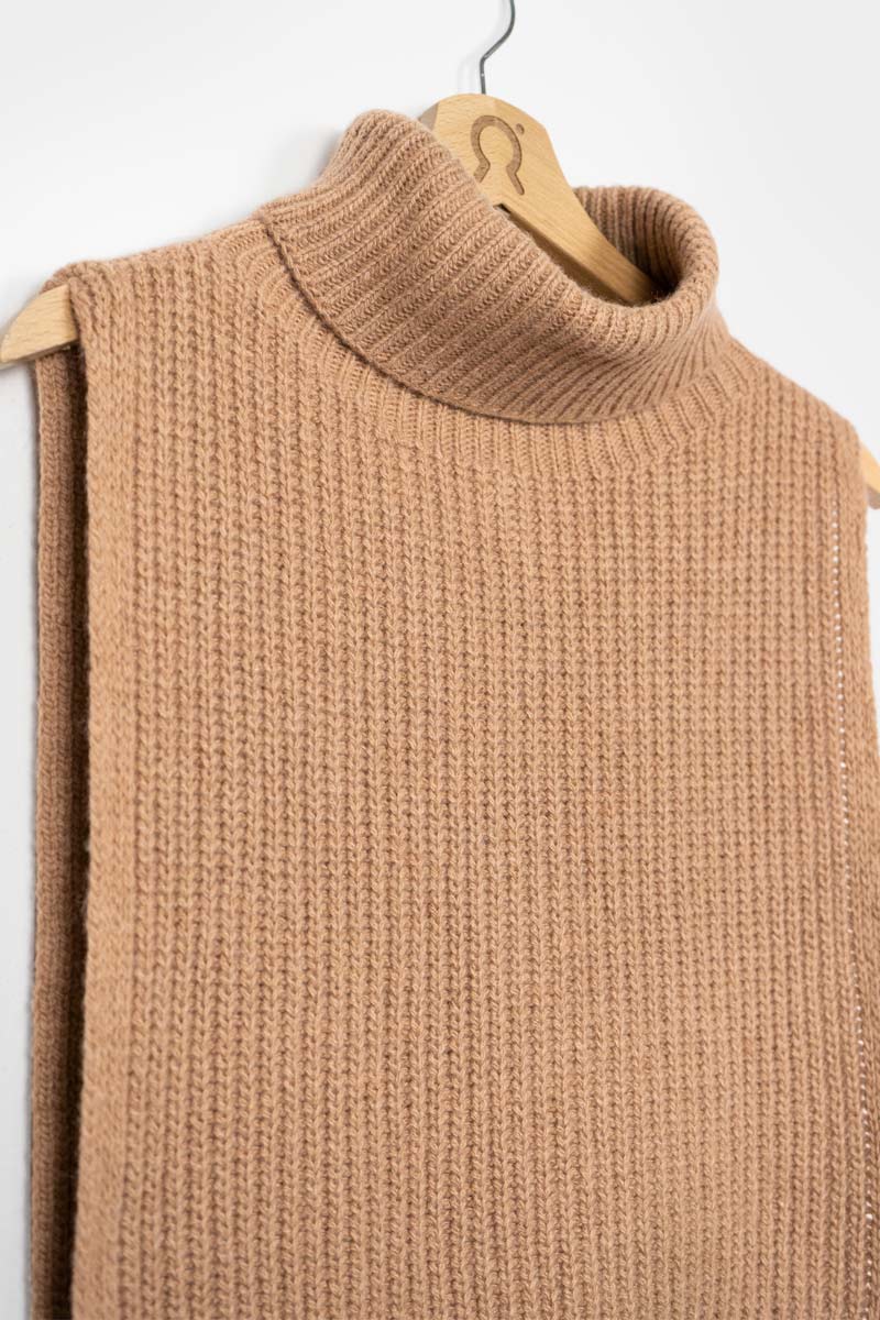 Beige Sughero | Pettorina Cashmere Rigenerato Gastone