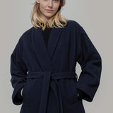 Blu Marina | Cappotto kimono donna lana rigenerata