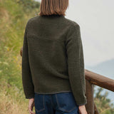 Giacca Pile Donna Teddy Lana Margaret  100% Lana Rigenerata - Rifò Lab Moda circolare made in Italy 
Verde Foresta