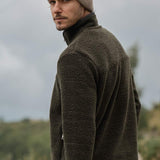 Giacca Pile Uomo Lana Rigenerata Uomo - Rifò Lab Moda circolare made in Italy 
Verde Foresta