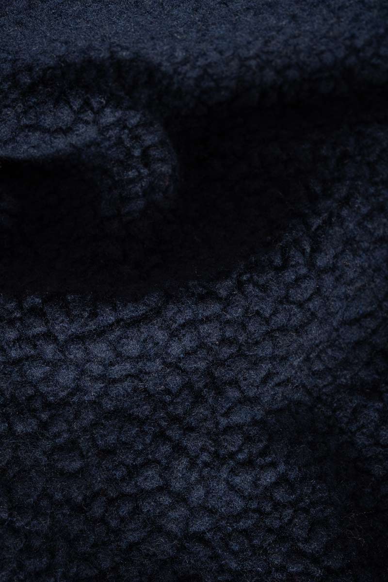 Giacca Pile Uomo Lana Rigenerata Uomo Richard - Rifò Lab Moda circolare made in Italy 
Blu Notte