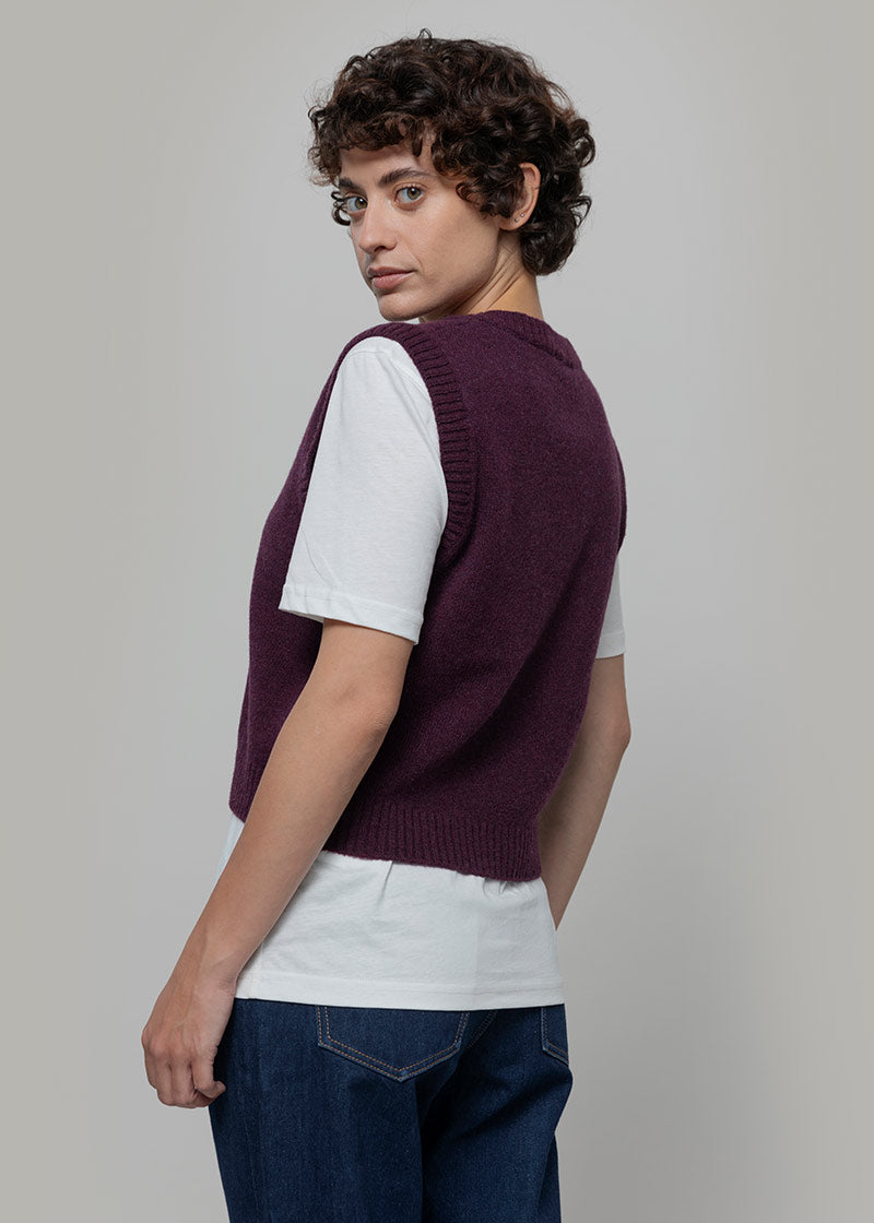 Gilet Donna Scollo V Lana Melania - Rifò Lab Moda circolare made in Italy