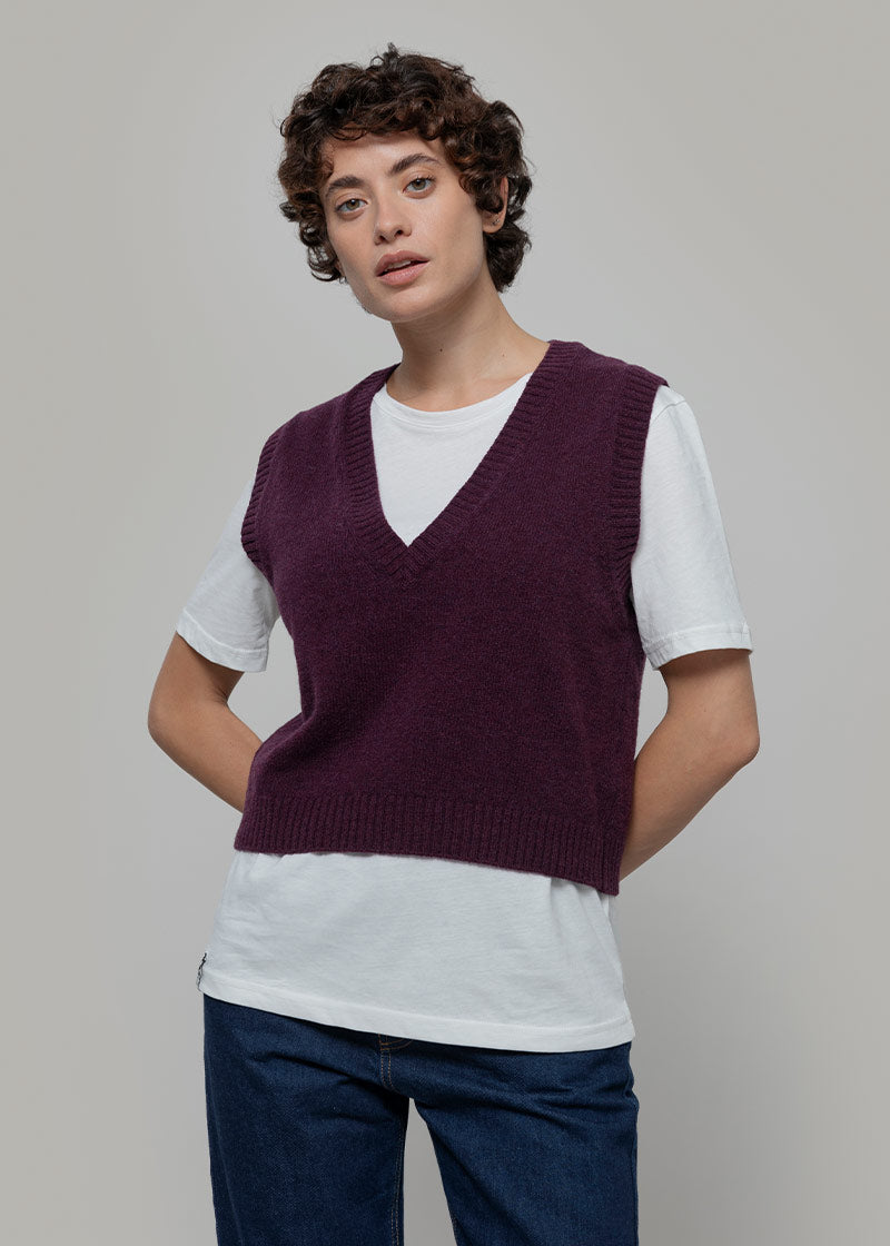 Gilet Donna Scollo V Lana Melania - Rifò Lab Moda circolare made in Italy