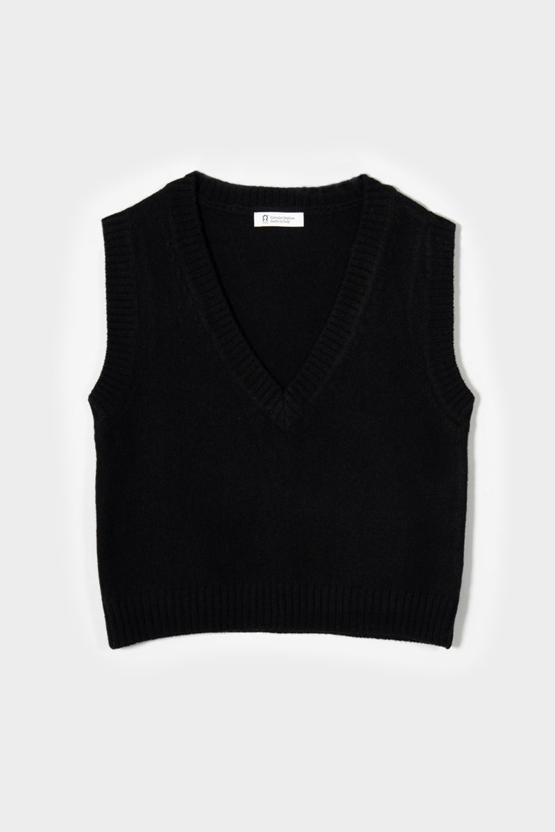 Gilet Donna Scollo V Lana Melania - Rifò Lab Moda circolare made in Italy