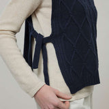 Pettorina Lana Rigenerata Gilet Lana Aperto Donna Delia - Rifò Lab Moda circolare made in Italy