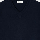 Maglione Scollo a V Uomo Cashmere Riciclato Flavio - Rifò Lab Moda circolare made in Italy
Blu Mora