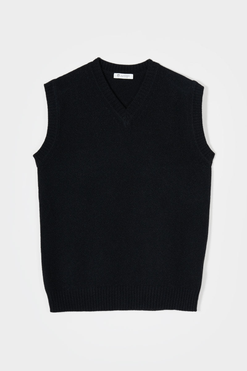 Gilet Uomo Cashmere Scollo a V Maglione Senza Maniche Uomo Ascanio - Rifò Lab Moda circolare made in Italy
Nero Ardesia