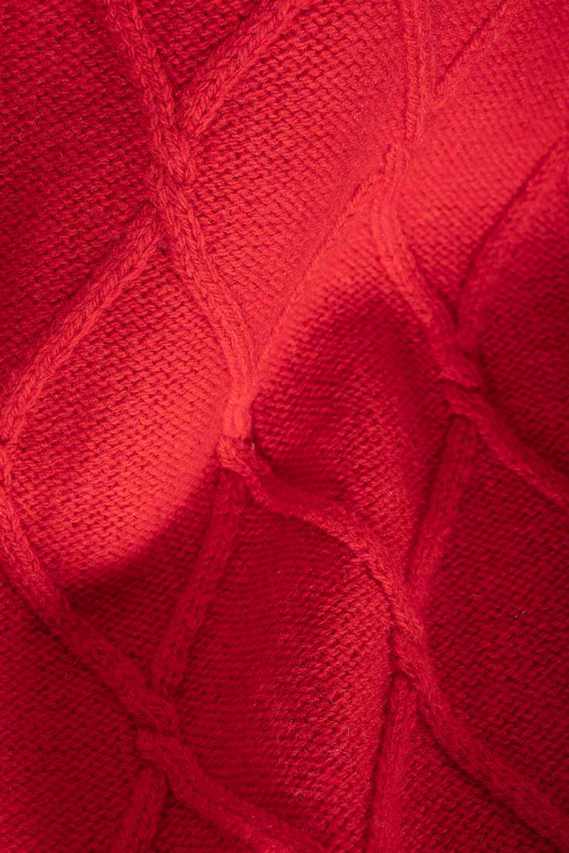 Gilet Donna Lana Rigenerata Collo Alto Delia - Rifò Lab Moda circolare made in Italy
Rosso Papavero